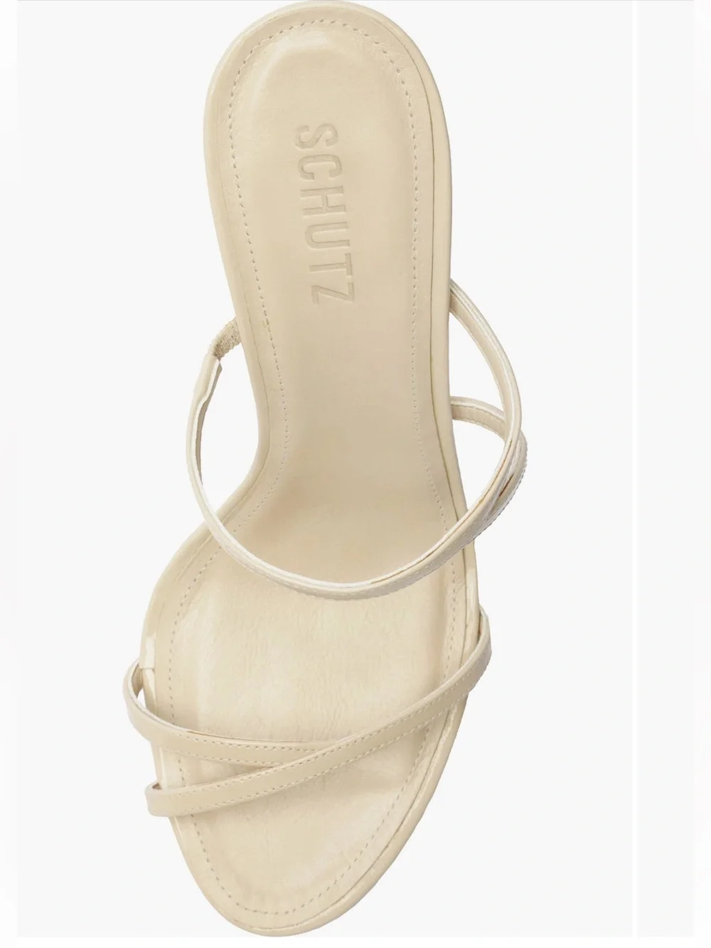 SCHUTZ Cream Strappy Stiletto Sandal
